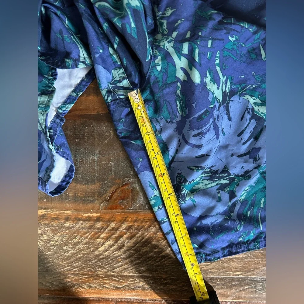Island Passport Men's 3XL Blue Green Tropical Swim Trunks Board Shorts